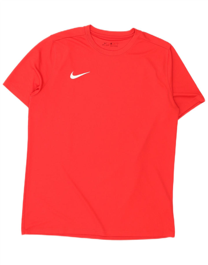 Męski T-shirt Nike Dri Fit Top, średni czerwony poliester
