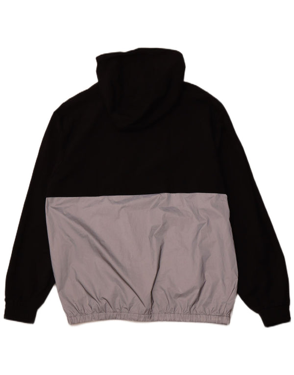 Męska bluza dresowa z kapturem i zamkiem błyskawicznym FILA, duża, czarna, z blokami kolorów