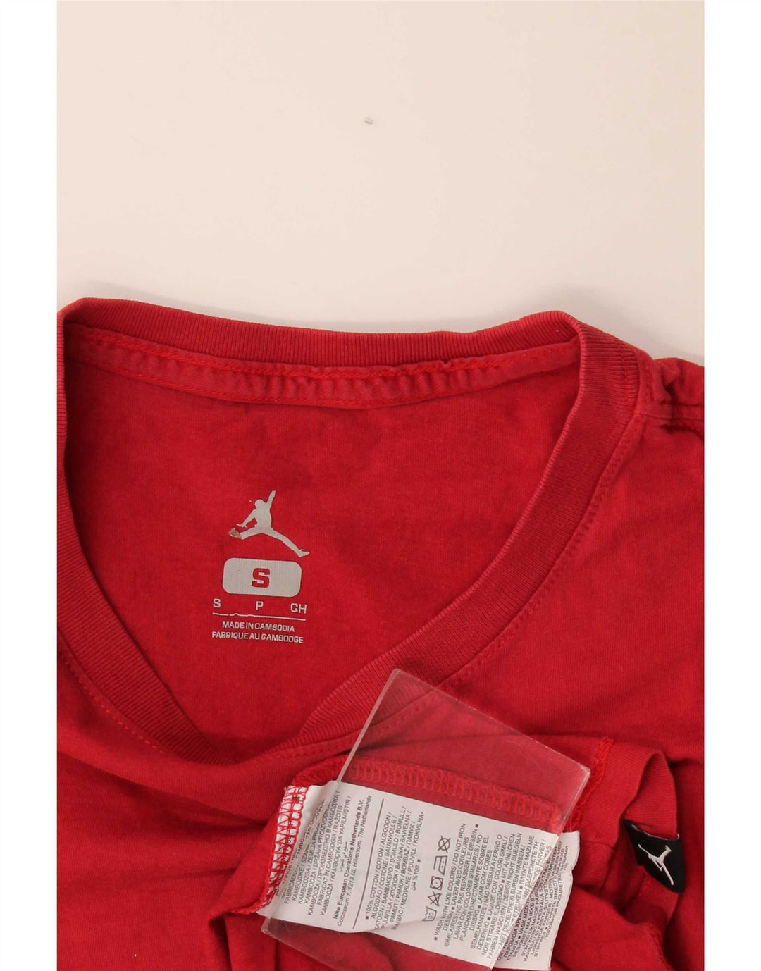 T-shirt męski Jordan, mały, czerwony, bawełniany