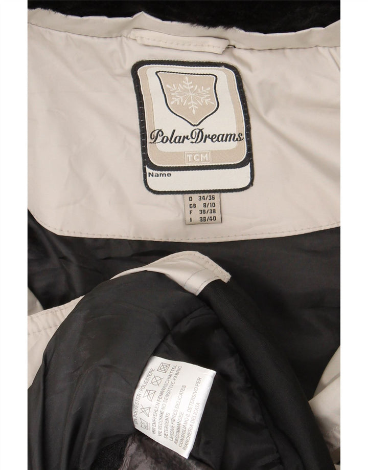 Damska kurtka oversize TCM z wyściółką UK 8/10 w małych beżowych blokach kolorów