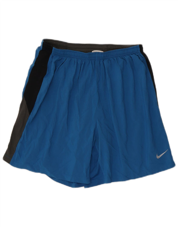 Chłopięce spodenki sportowe Nike 13-14 lat, XL, niebieski, poliester z blokami kolorów