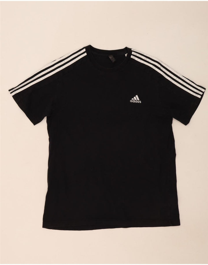 Adidas Męski T-shirt Top Duży Czarny Bawełniany