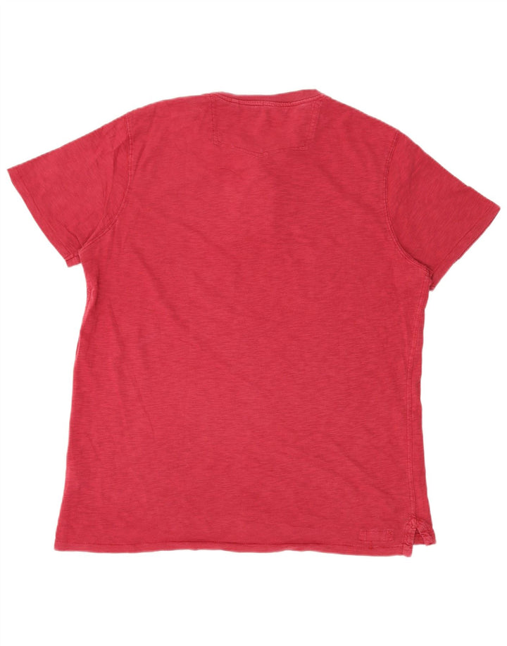 T-shirt męski Fat Face, duży, czerwony, bawełniany