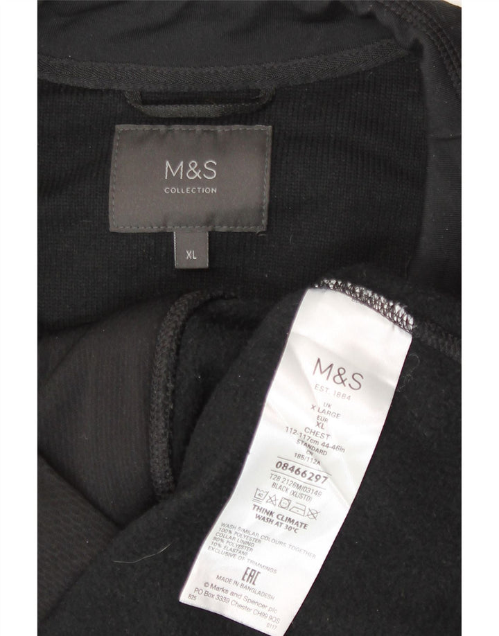 Męska kamizelka polarowa Marks & Spencer UK 42 XL, czarna, poliester