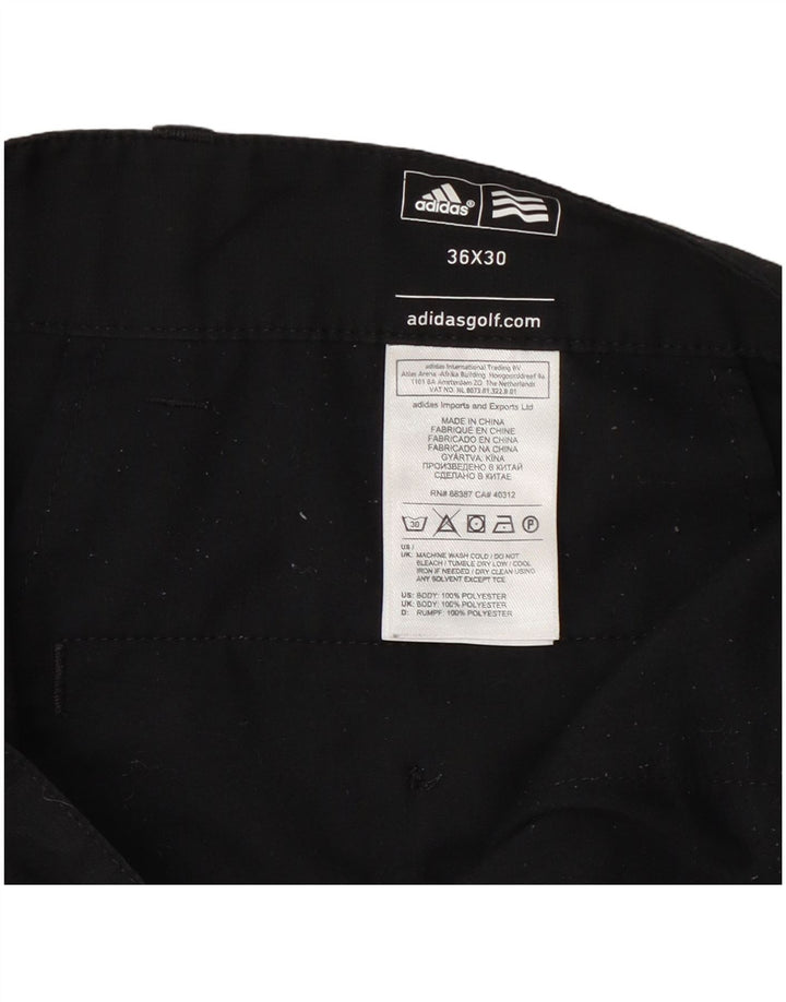 Adidas Męskie Proste Spodnie Chino W36 L30 Czarny Poliester