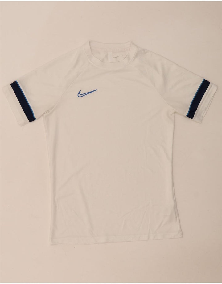 Męski T-shirt NIKE Dri Fit, poliester w kolorze średniej bieli