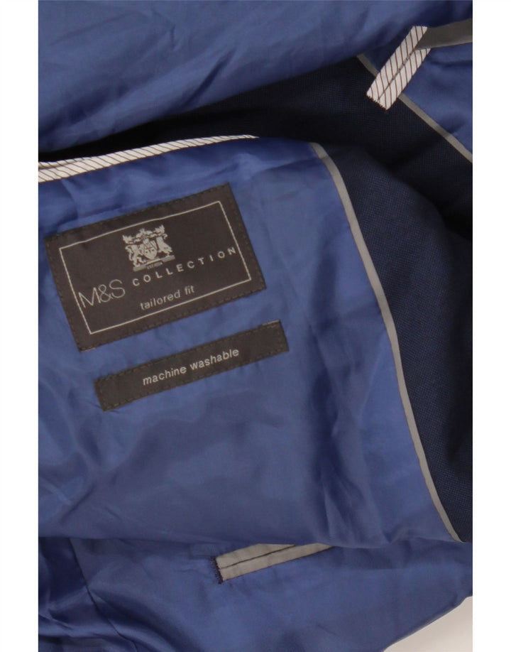MARKS & SPENCER Męska marynarka o dopasowanym kroju UK 44 2XL Granatowa