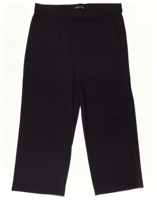 Marks & Spencer Damskie spodnie codzienne z wysokim stanem UK 22 3XL W40 L28 Granatowe Czarne