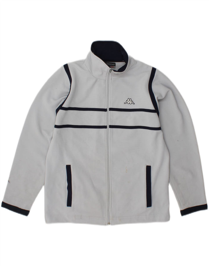 Damska kurtka dresowa KAPPA UK 14, poliester w kolorze średnioszarym