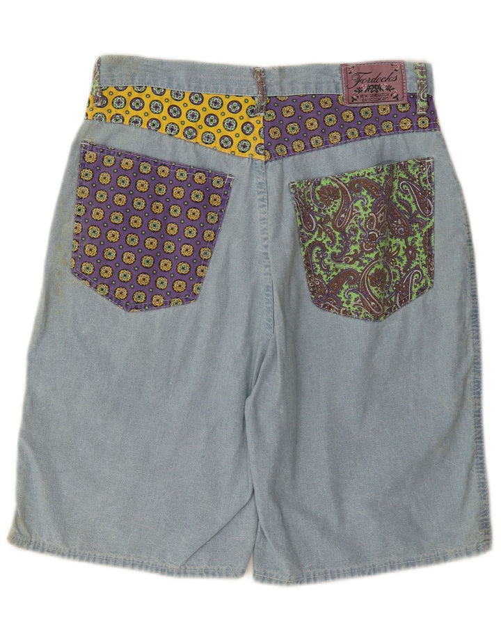 Męskie bermudy Fordocks IT 46 Small W30 Niebieski Patchwork Bawełniany