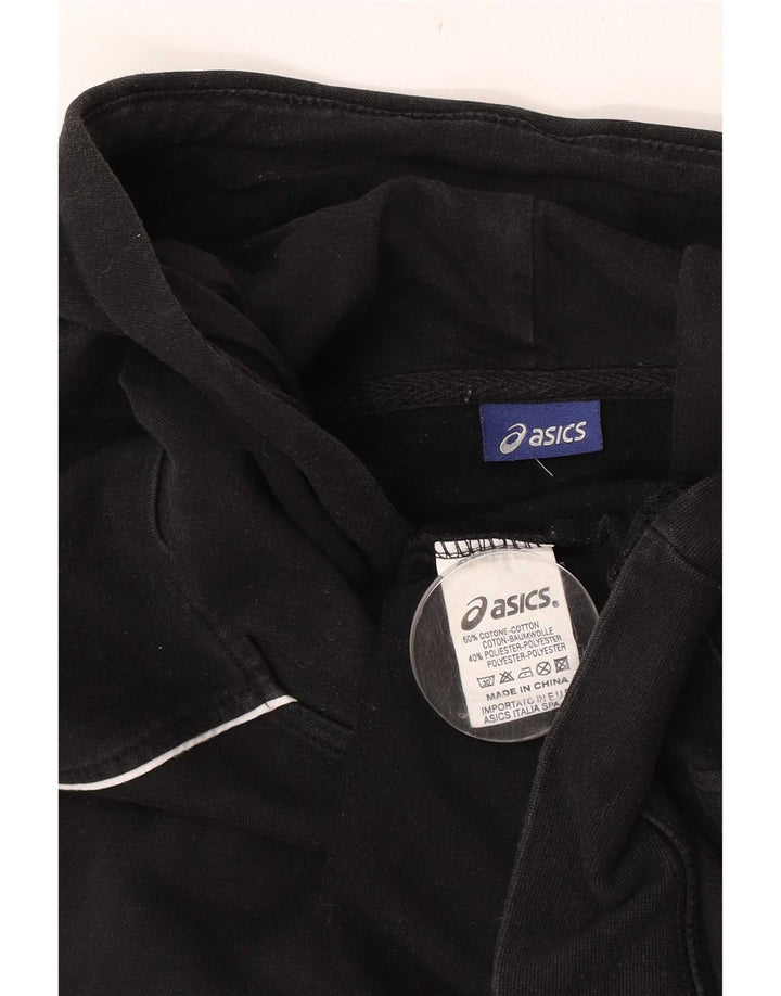 Męski sweter z kapturem Asics, średni czarny, bawełniany