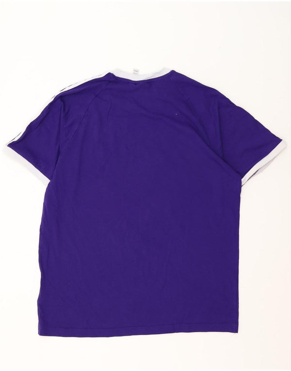 Adidas Mens T-Shirt Top XL Purple Cotton