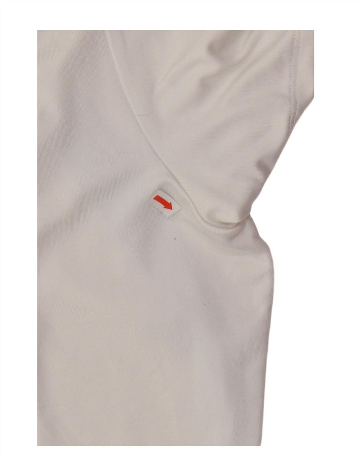 NIKE Womens Polo Shirt UK 18 XL White Colourblock Polyester