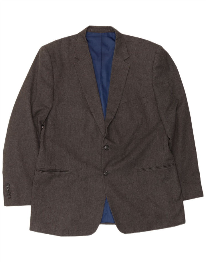 MARKS & SPENCER Męska marynarka zapinana na 2 guziki o regularnym kroju, UK 46 XL, szara