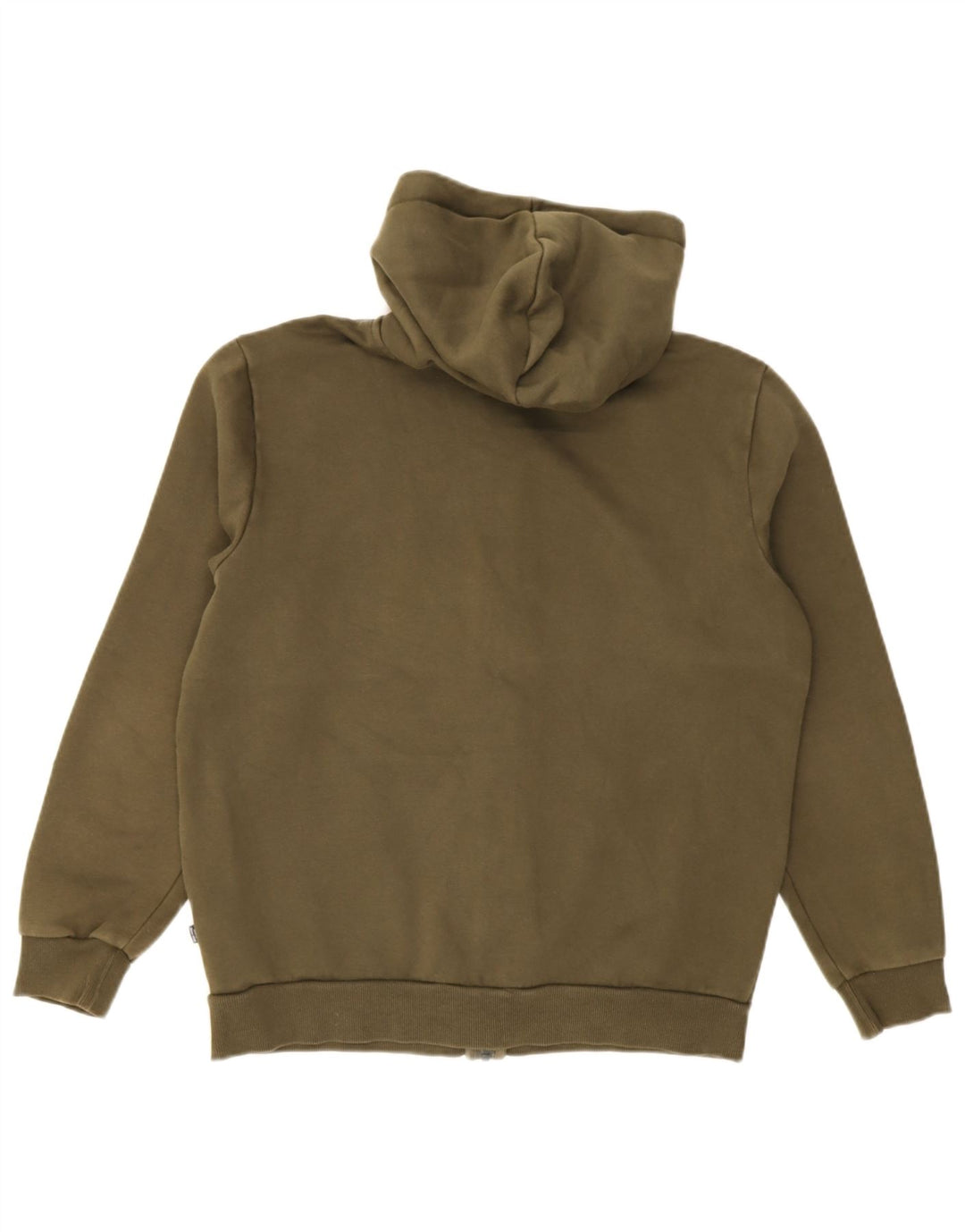 Męski sweter z kapturem i zamkiem błyskawicznym Puma, średniej wielkości bawełna khaki