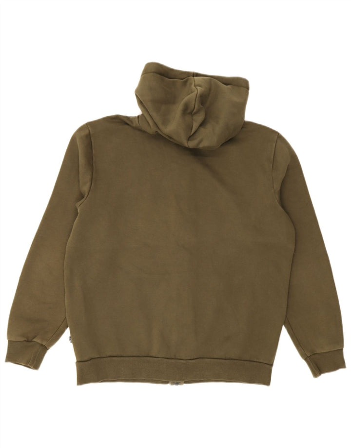 Męski sweter z kapturem i zamkiem błyskawicznym Puma, średniej wielkości bawełna khaki