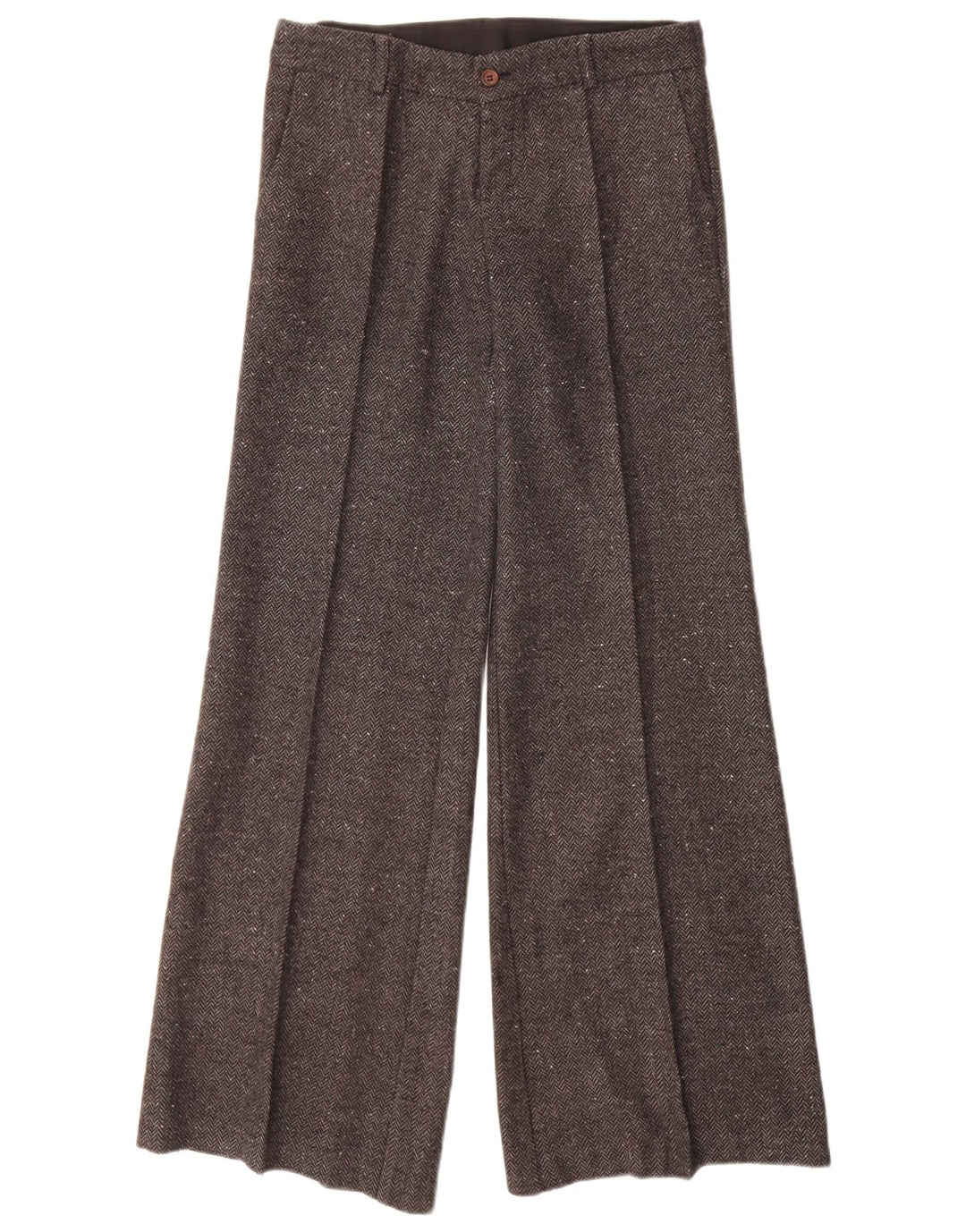 Damskie spodnie casualowe VINTAGE IT 40 Small W28 L32 Szara jodełka