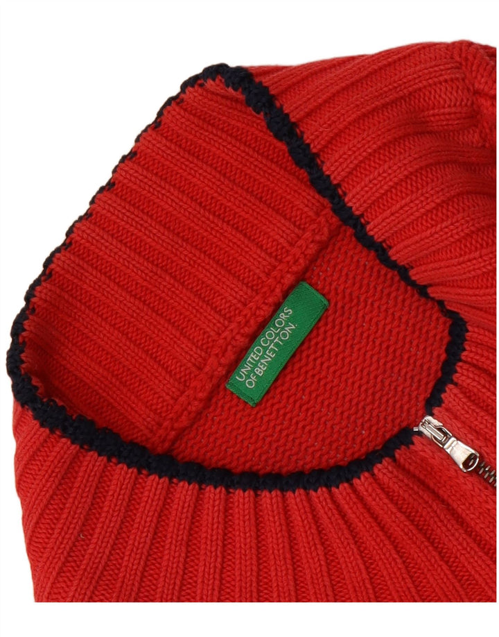 Damski sweter z grafiką Benetton UK 8 Small Red