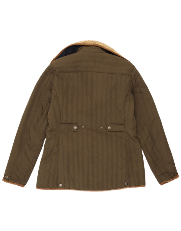 Damska ocieplana kurtka Crew Clothing UK 12, średni khaki, poliester