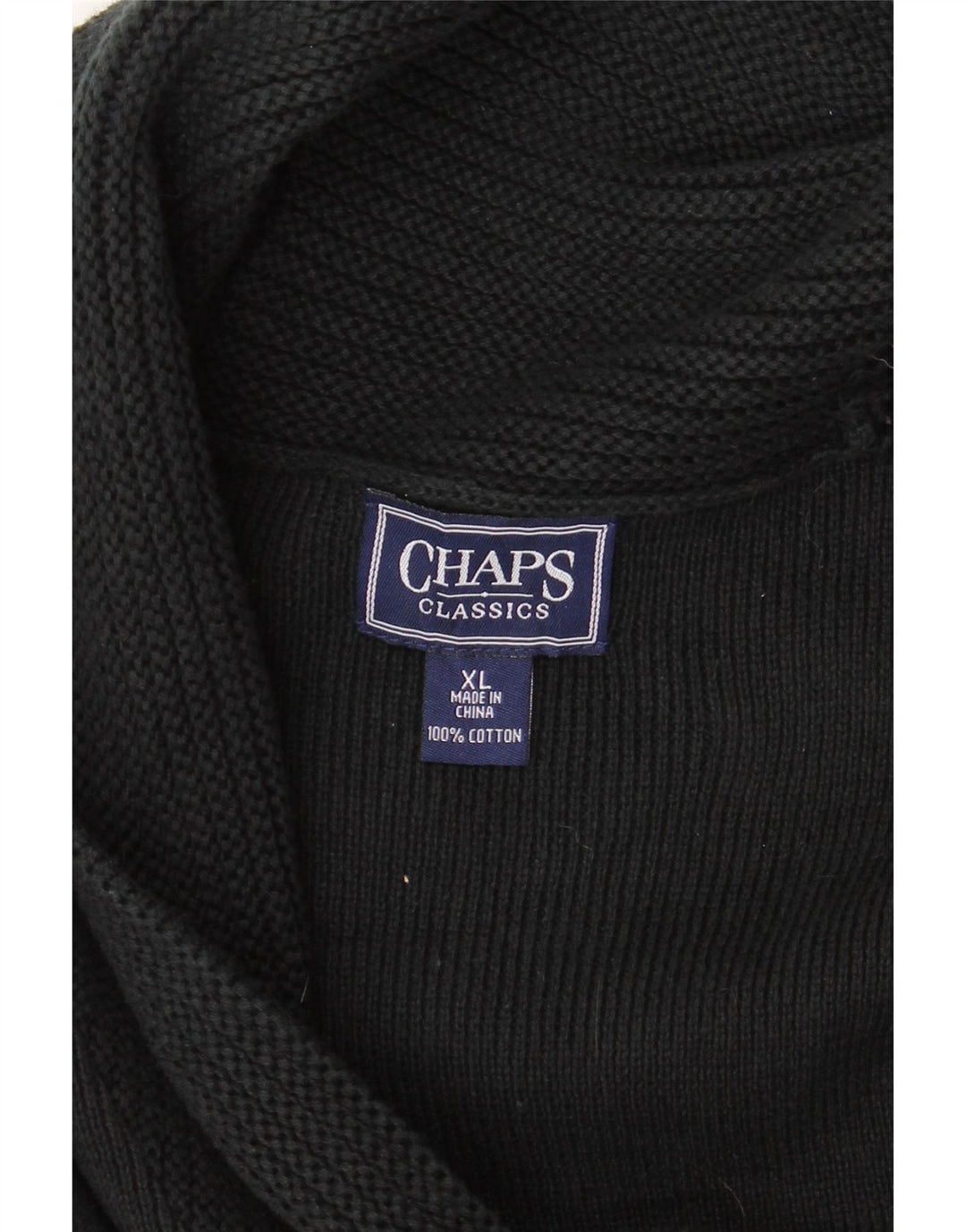 Damski sweter kardigan CHAPS UK 18 XL, czarna bawełna