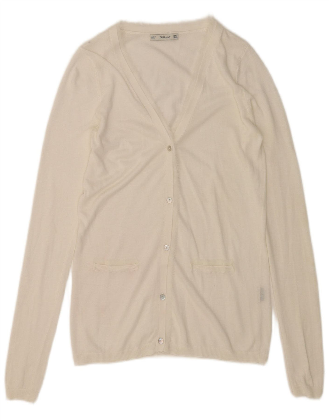 Sweter damski Zara Cardigan UK 10 Small White