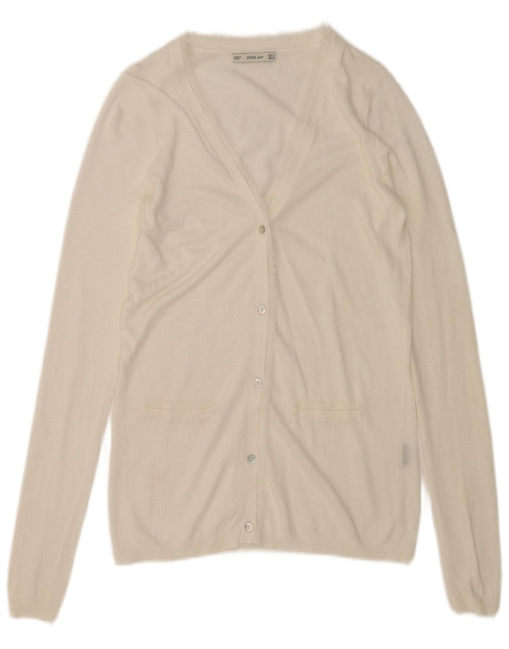 Sweter damski Zara Cardigan UK 10 Small White