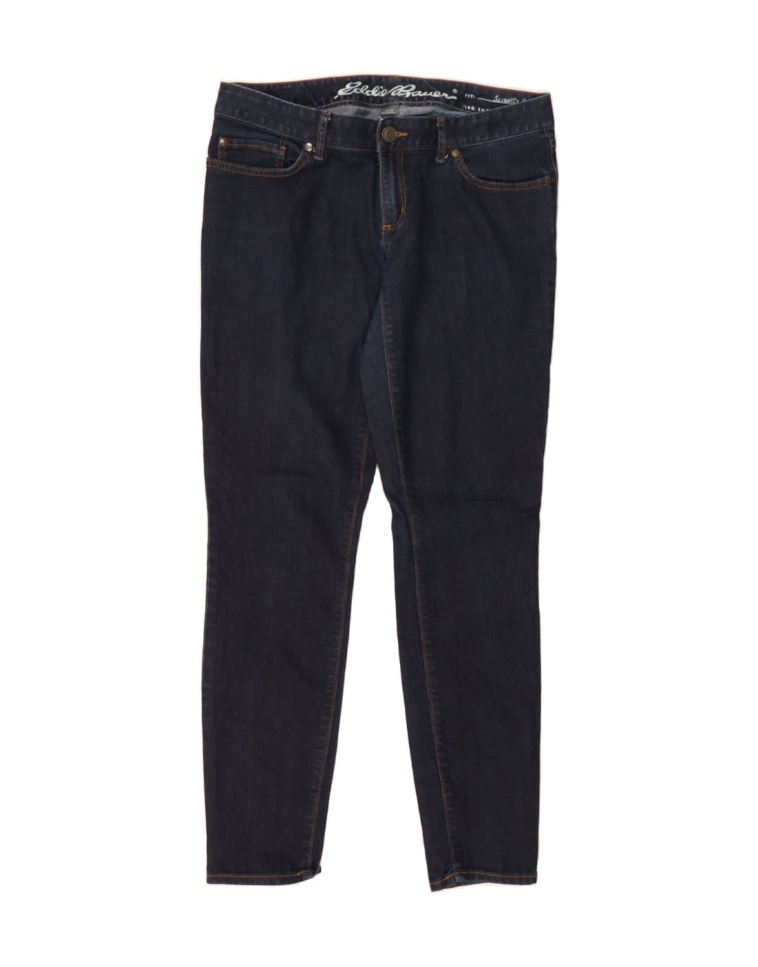 EDDIE BAUER Womens Slightly Curvy Slim Jeans US 6 Medium W30 L29 Navy Blue Vintage Eddie Bauer and Second-Hand Eddie Bauer from Messina Hembry 