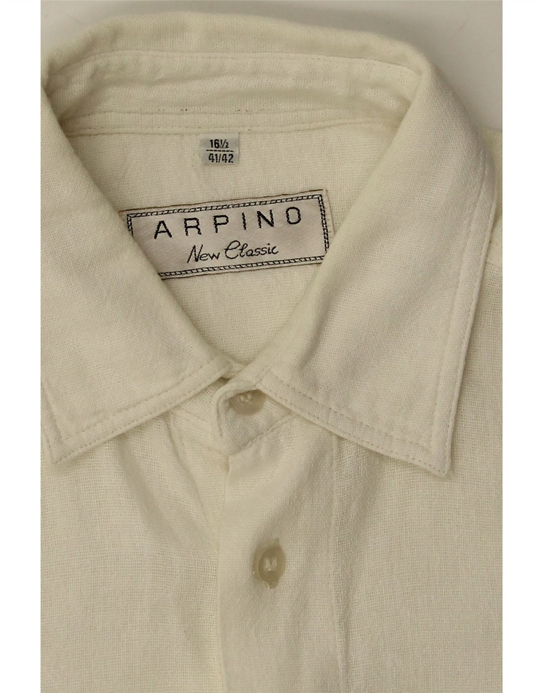 ARPINO Mens Short Sleeve Shirt SIze 16 1/2 41/42  Large White Vintage Arpino and Second-Hand Arpino from Messina Hembry 