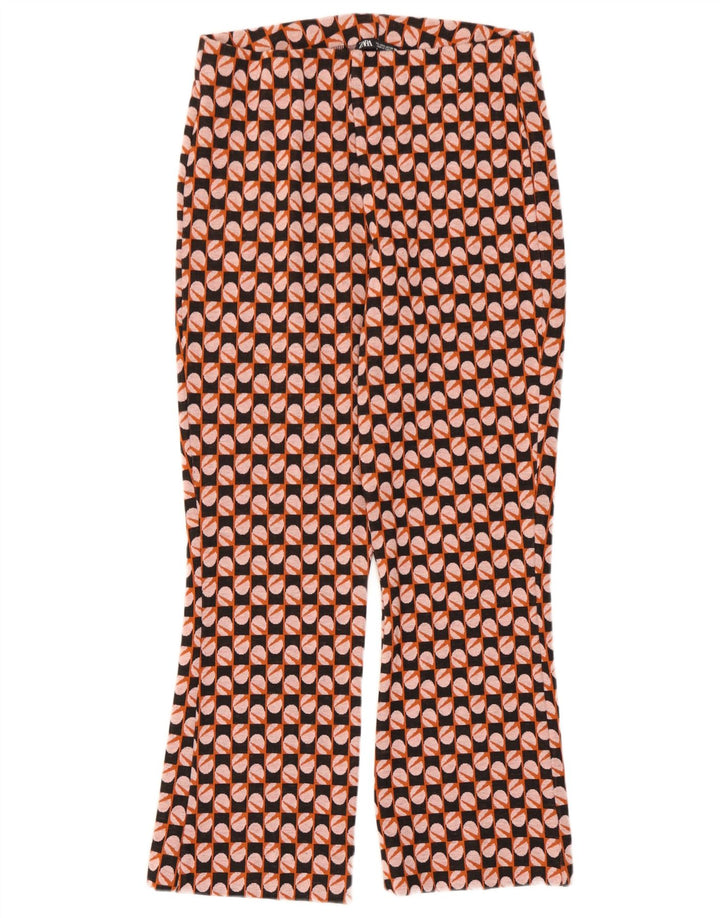 Spodnie damskie Zara Bootcut, duże, W30 L26, wielokolorowe, geometryczne