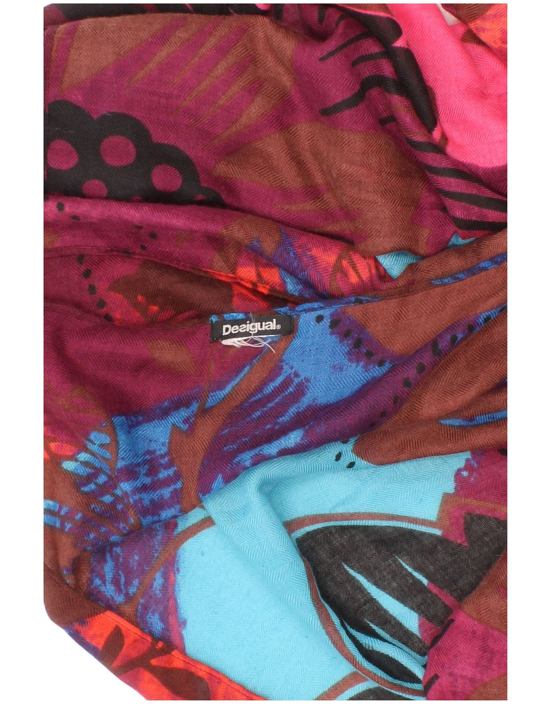 Desigual damski szalik z grafiką w kształcie prostokąta, jeden rozmiar, wielokolorowy, artystyczny