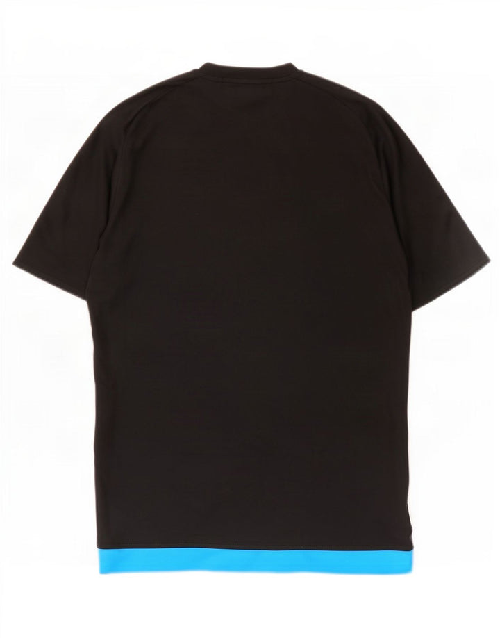 Adidas Męska koszulka Climalite Top, mała, czarna, z blokami kolorów, poliestrowa