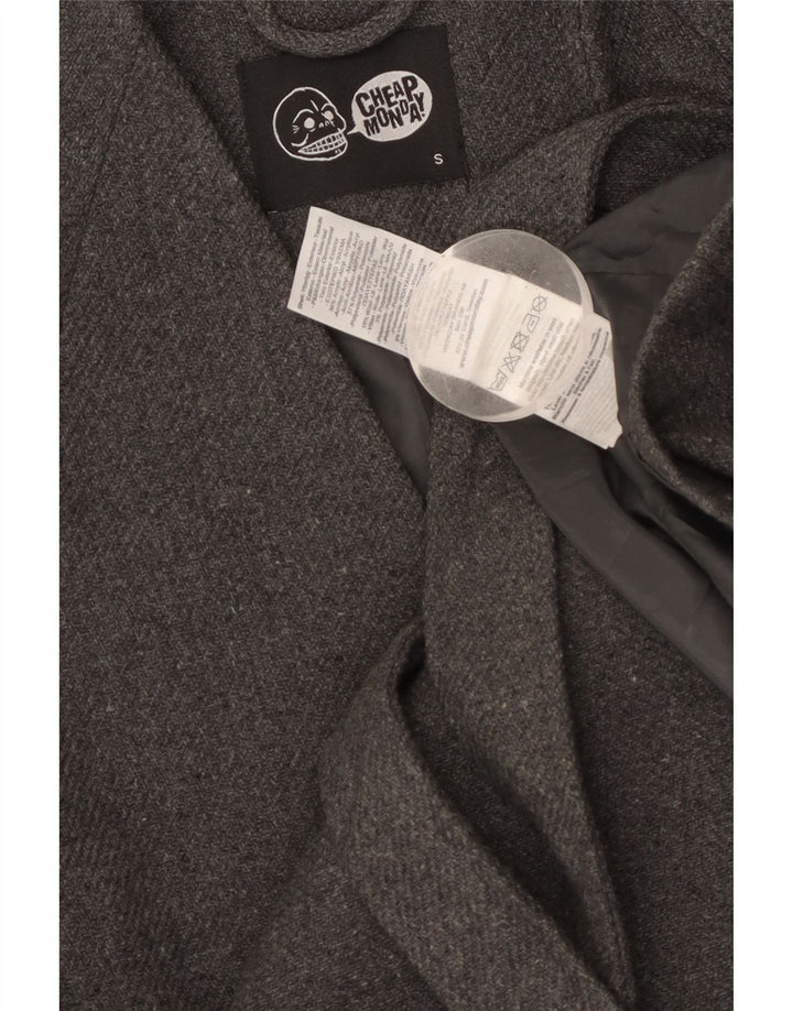 TANIE PONIEDZIAŁEK Płaszcz damski UK 10 Mały, szary, akrylowy