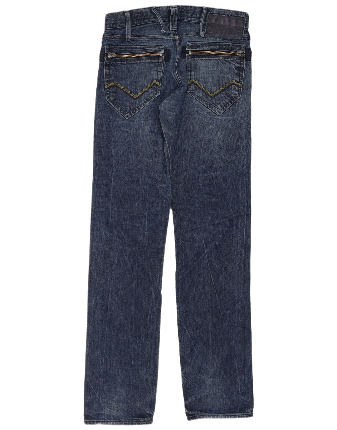 Damskie jeansy Energe Liam Straight W31 L36 Niebieskie bawełniane