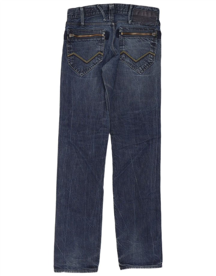 Damskie jeansy Energe Liam Straight W31 L36 Niebieskie bawełniane