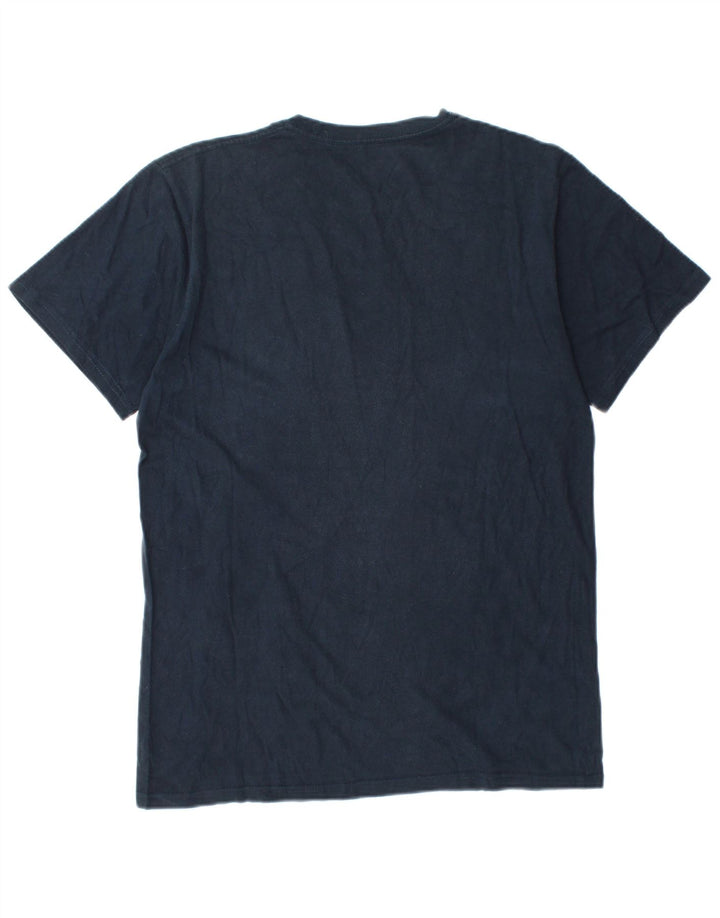 Męska koszulka z grafiką Hard Rock Barcelona, górna, średnia, granatowa bawełna