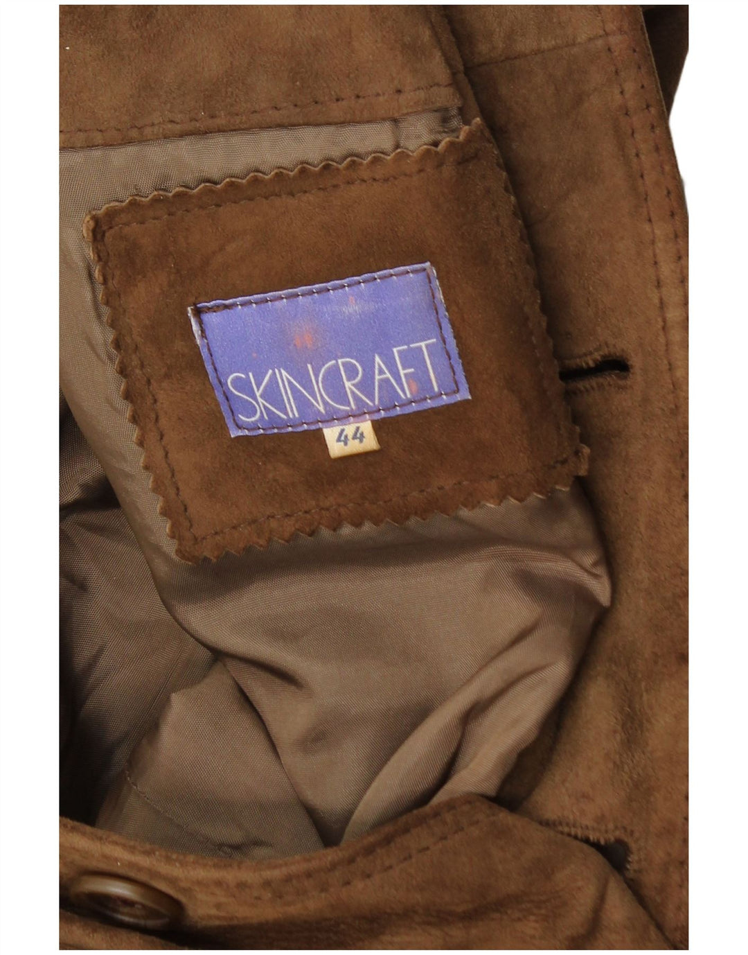 Męska zamszowa kurtka bomberka VINTAGE IT 44 XS brązowa