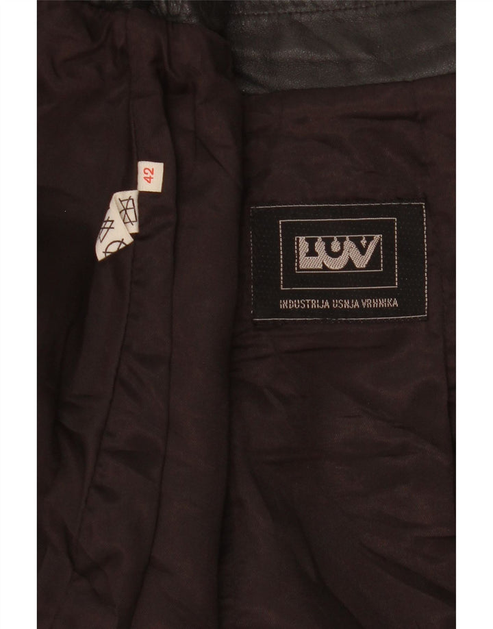 Vintage damska skórzana spódnica IT 42 Medium W27 czarna