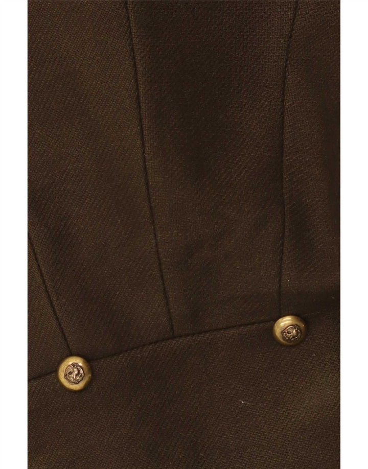 Płaszcz damski Zara Pea Coat UK 10 Small, wełna khaki