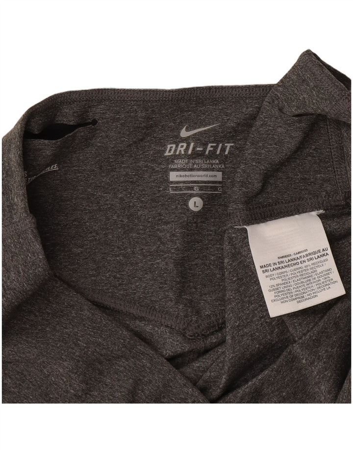 Damskie legginsy Nike Dri Fit Capri UK 16, duże, szare, poliestrowe