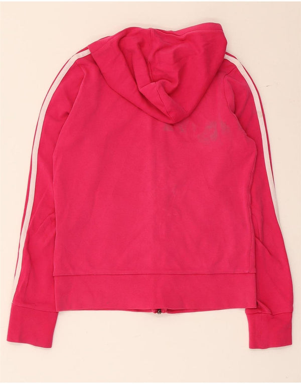Damski sweter z kapturem i zamkiem błyskawicznym Adidas UK 8, mały, różowy, bawełniany