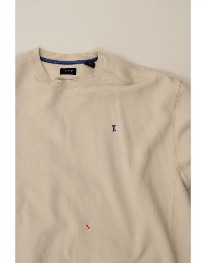 IZOD Mens Sweatshirt Jumper XL White Cotton Vintage Izod and Second-Hand Izod from Messina Hembry 
