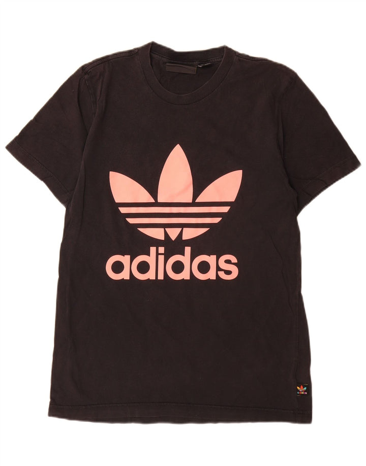 Damska koszulka Adidas Pharrell Williams z grafiką, mała, czarna, bawełniana