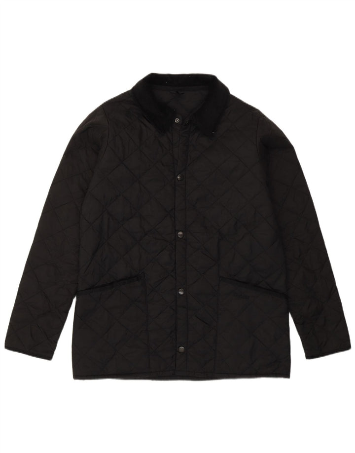 Pikowana kurtka chłopięca Barbour 12-13 lat XL, czarna, poliester
