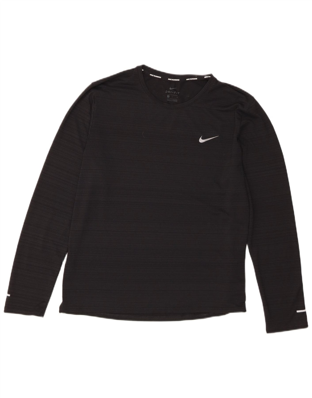 Damska koszulka Nike Dri Fit z długim rękawem, UK 16, duże, czarne paski, poliester