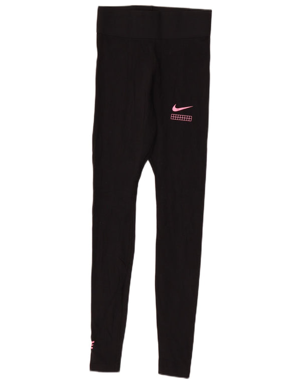 Damskie legginsy Nike Graphic Crop UK 4 XS w kolorze czarnym