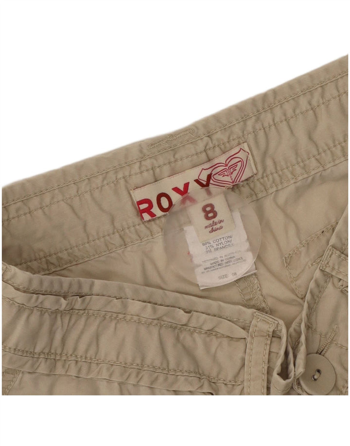 Spodnie damskie Roxy Hot Pants UK 8 Small W32 Beżowa bawełna
