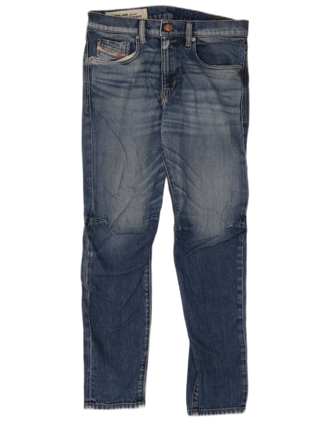 Diesel Męskie D-Strukt Slim Jeans W32 L30 Niebieskie bawełniane