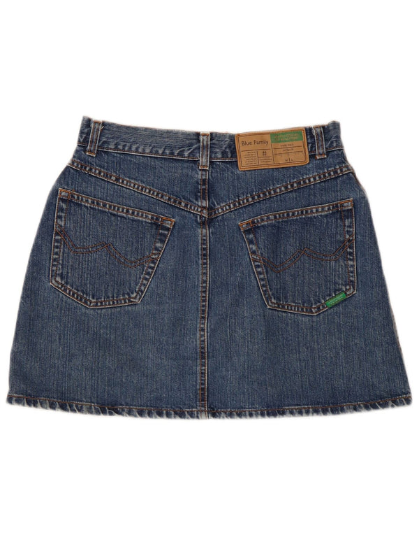 Damska spódnica dżinsowa Benetton IT 44 Medium W28 Niebieska bawełna
