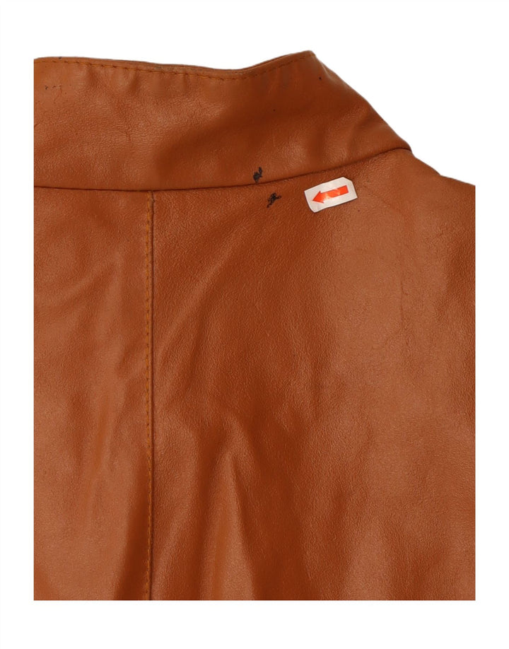 VINTAGE Womens Leather Jacket IT 48 XL Brown Leather Vintage Vintage and Second-Hand Vintage from Messina Hembry 