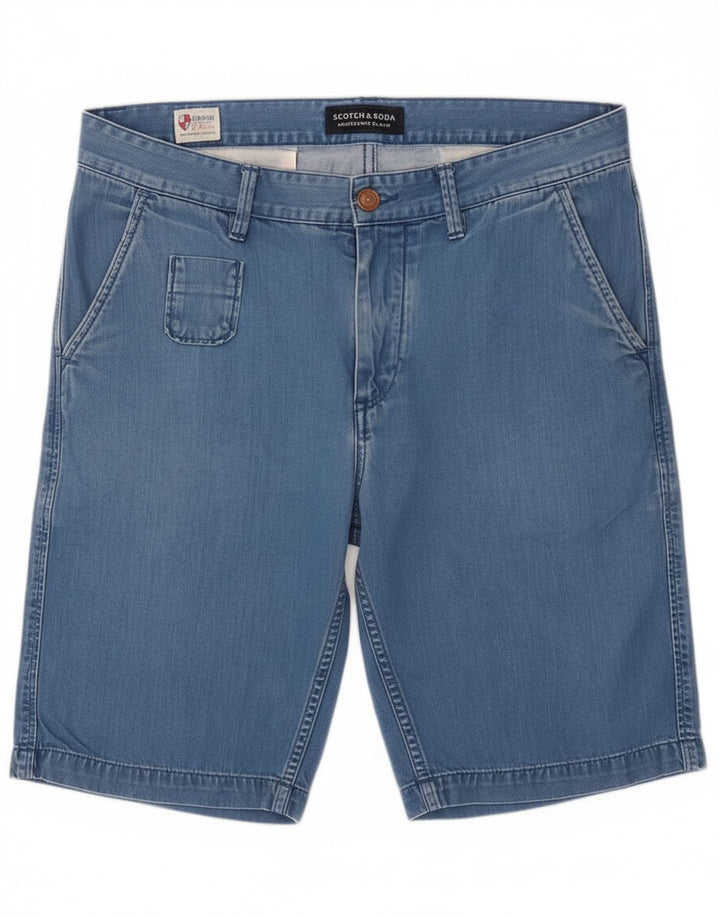 Męskie spodenki jeansowe Scotch & Soda W32 Średnioniebieskie, bawełniane
